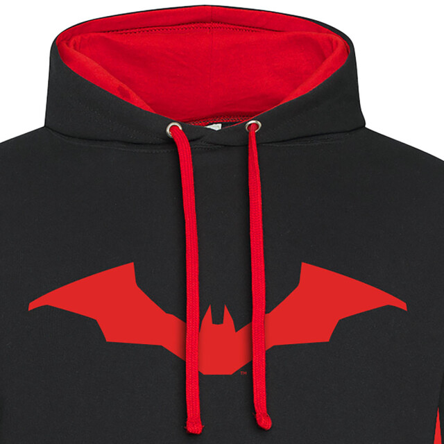Batman Unisex icon hoodie voor volwassenen UTHE829_blackred large