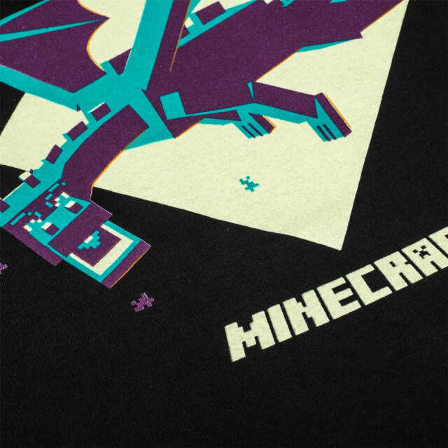 minecraft Kinderen/kinderen ender draak t-shirt UTHE484_black large