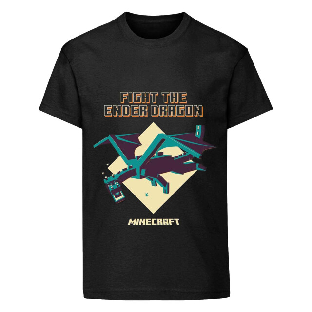minecraft Kinderen/kinderen ender draak t-shirt UTHE484_black large