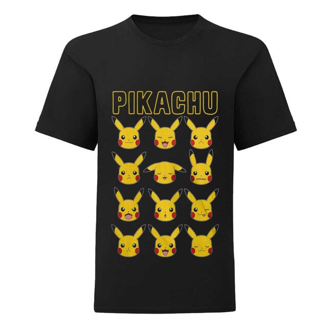 Pokemon Kinderen/kinderen pikachu t-shirt UTHE331_black large