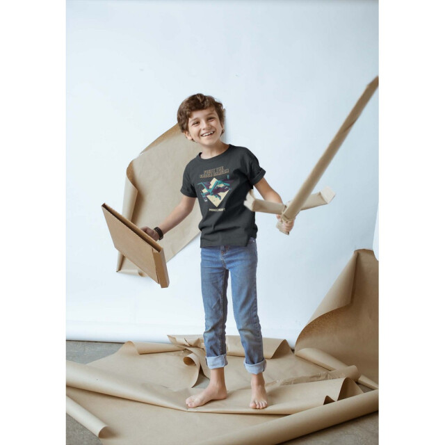 minecraft Kinderen/kinderen ender draak t-shirt UTHE484_black large
