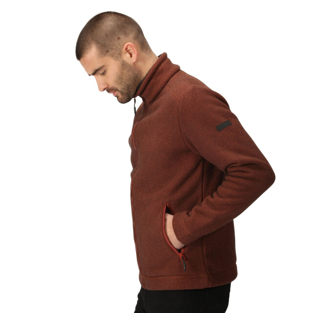 Regatta Heren garrian ii full zip fleece jacket UTRG8098_burnthenna large