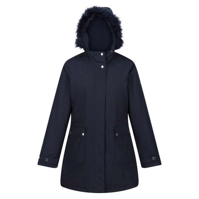 Regatta Dames sabinka parka met bontrand UTRG8148_navy large