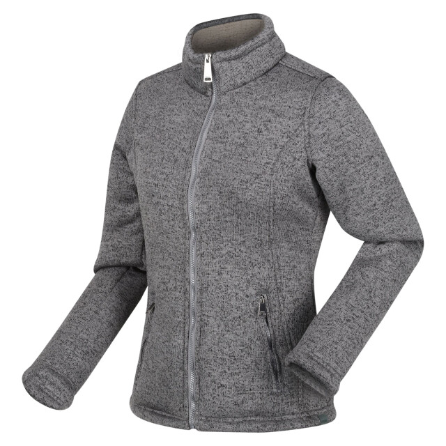 Regatta Dames razia ii full zip fleece jacket UTRG8166_stormgreylightvanilla large