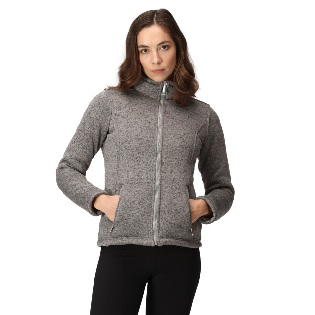 Regatta Dames razia ii full zip fleece jacket UTRG8166_stormgreylightvanilla large