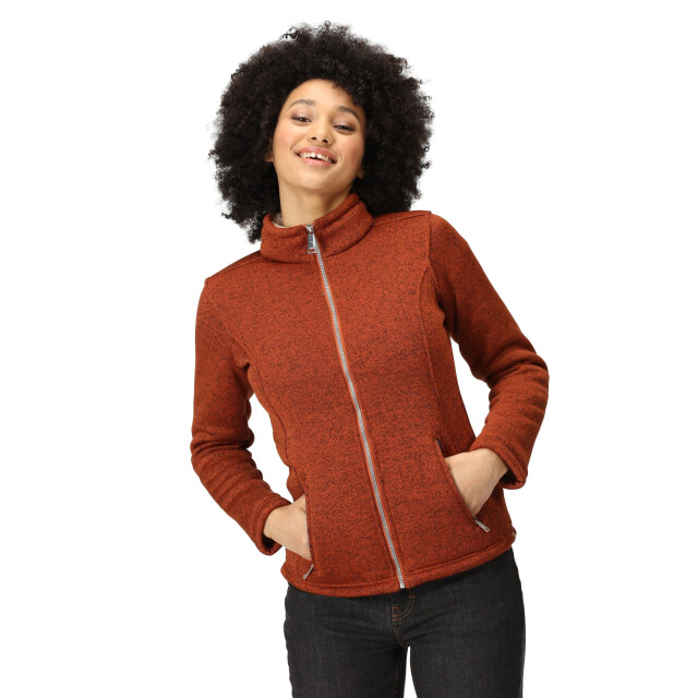 Regatta Dames razia ii full zip fleece jacket UTRG8166_burntcopperlightvanilla large