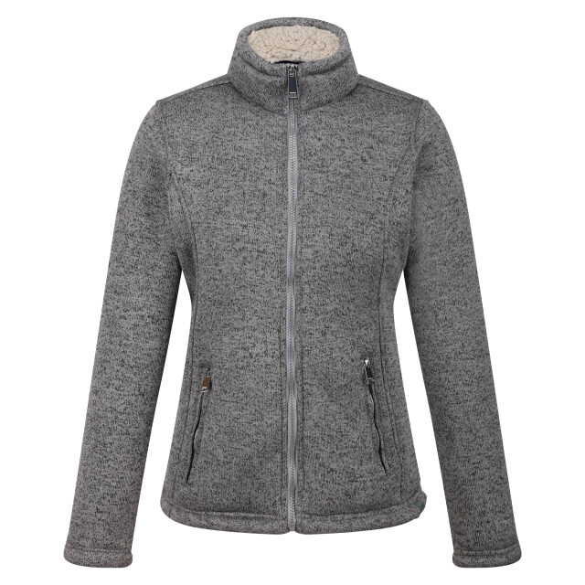 Regatta Dames razia ii full zip fleece jacket UTRG8166_stormgreylightvanilla large