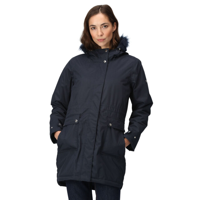 Regatta Dames sabinka parka met bontrand UTRG8148_navy large