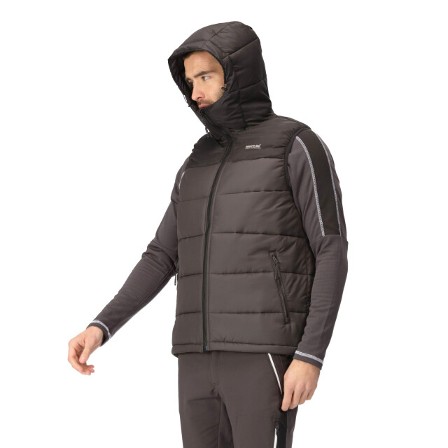 Regatta Heren nevado zwaargewicht mouwloze bodywarmer UTRG8163_blackash large