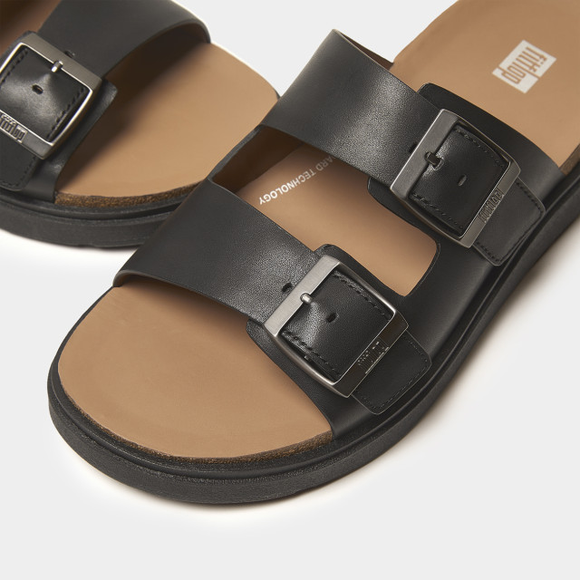 FitFlop Gen-ff buckle two-bar leather slides GY8 large