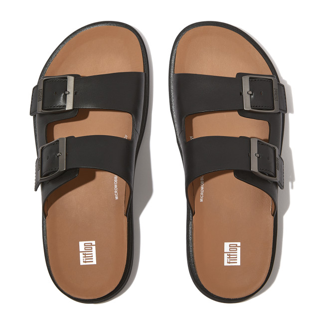 FitFlop Gen-ff buckle two-bar leather slides GY8 large