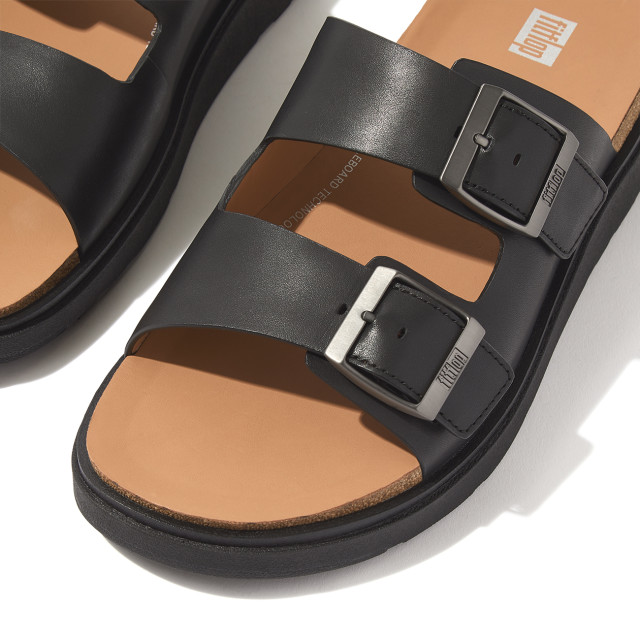 FitFlop Gen-ff buckle two-bar leather slides GY8 large