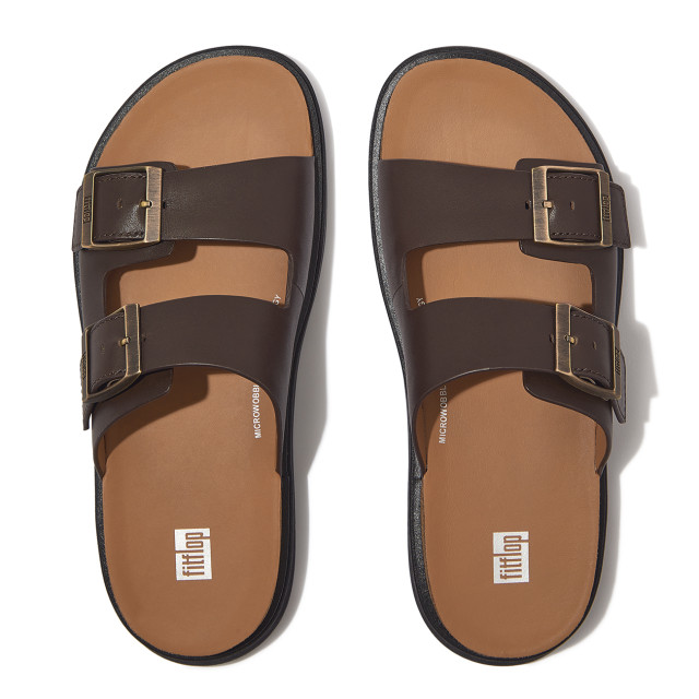 FitFlop Gen-ff buckle two-bar leather slides GY8 large