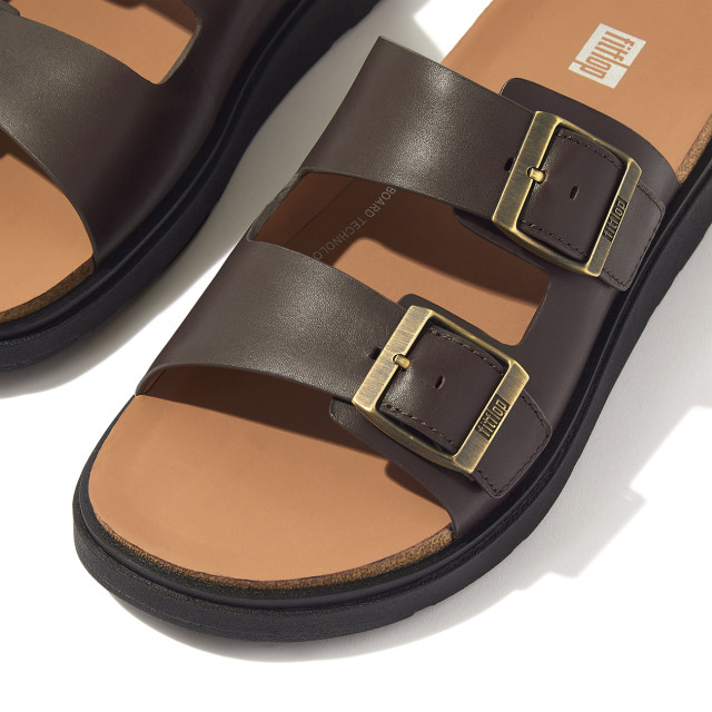 FitFlop Gen-ff buckle two-bar leather slides GY8 large