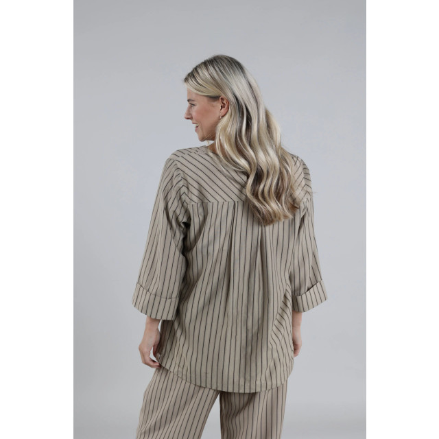 Nukus Ss24043664 elly blouse striped camel SS24043664 large