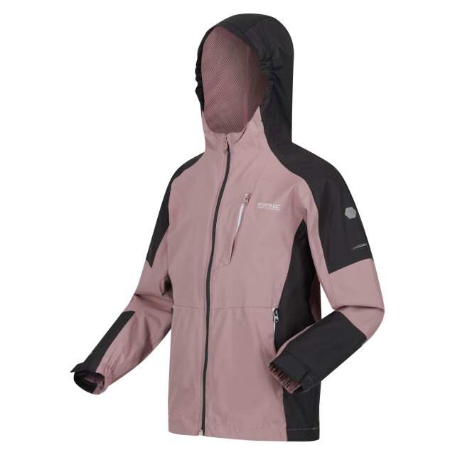 Regatta Calderdale ii waterdichte jas voor kinderen/kinderen UTRG5813_duskyrosesealgrey large