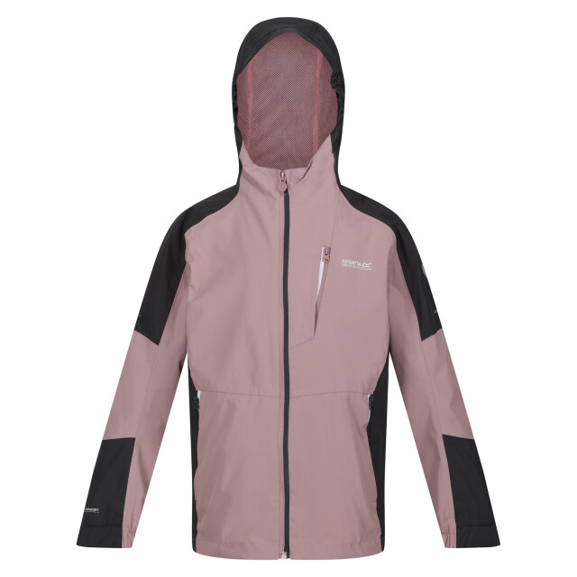 Regatta Calderdale ii waterdichte jas voor kinderen/kinderen UTRG5813_duskyrosesealgrey large