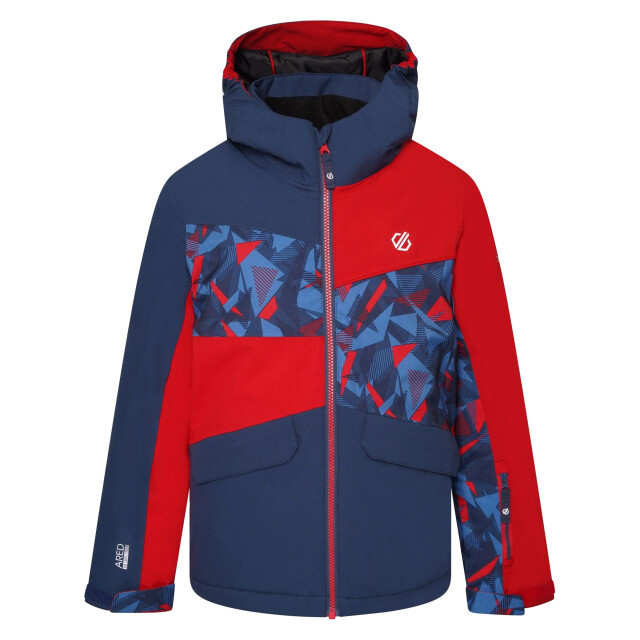 Dare2b Kinder/kinder glee ii geometrische ski jas UTRG7948_moonlightdenimdangerred large
