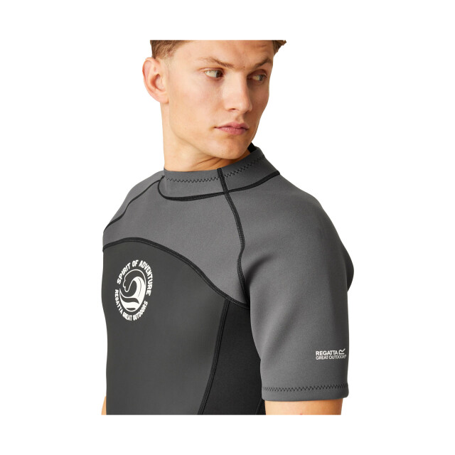 Regatta Heren kort wetsuit UTRG7776_blackdarkgreywhite large
