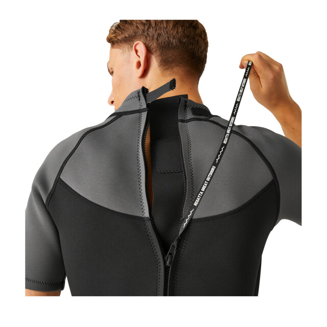 Regatta Heren kort wetsuit UTRG7776_blackdarkgreywhite large