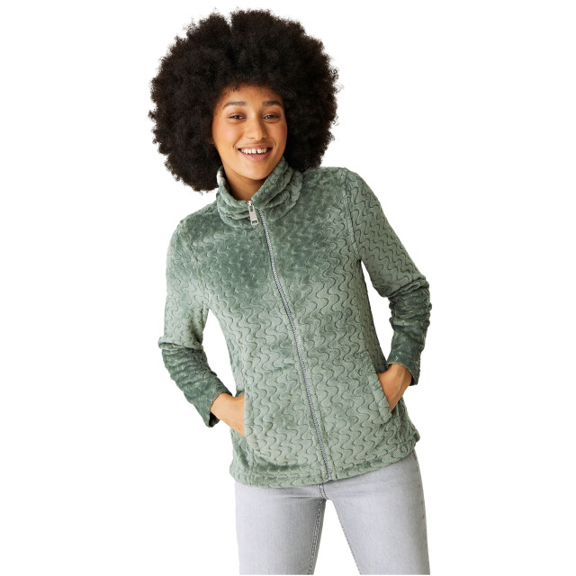 Regatta Dames heloise marl full zip fleece jas UTRG6125_darkestforestgreen large