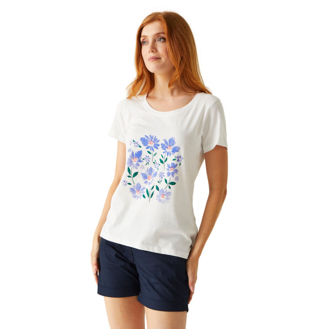 Regatta Dames filandra viii bloemen t-shirt UTRG9869_white large