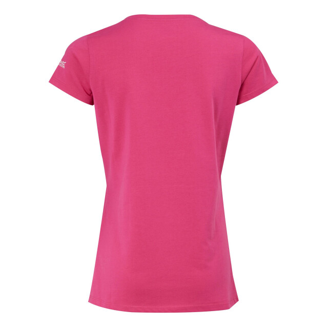 Regatta Dames breezed iv plants t-shirt UTRG9826_flamingopink large
