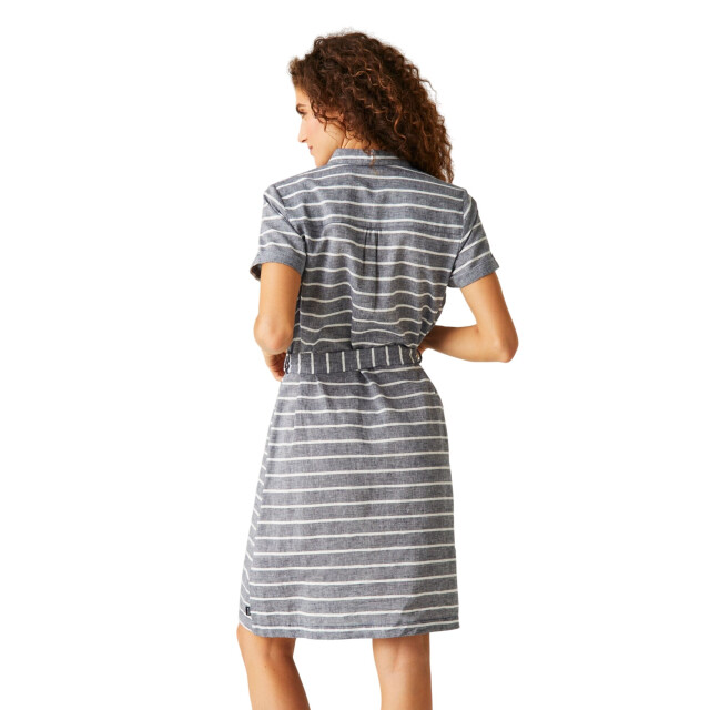 Regatta Dames rema gestreept overhemd jurk UTRG9824_navywhite large