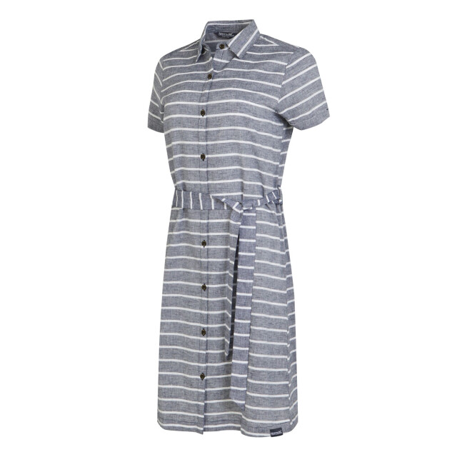 Regatta Dames rema gestreept overhemd jurk UTRG9824_navywhite large