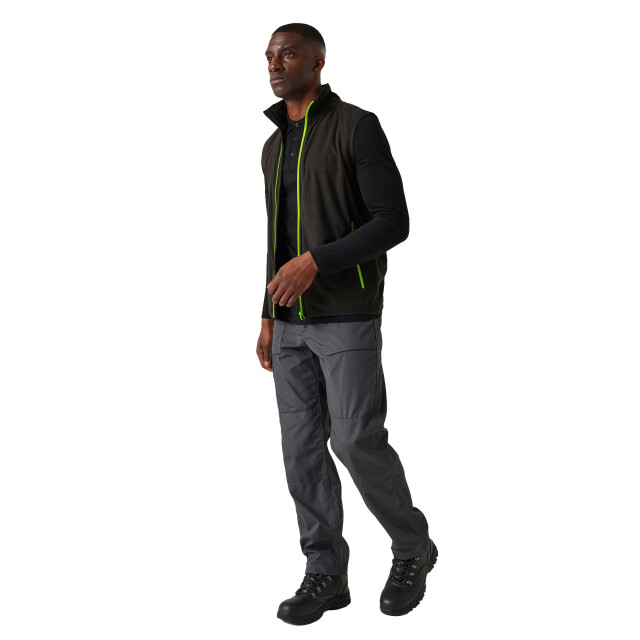 Regatta Heren navigate fleece gilet UTRG9725_blacklimegreen large