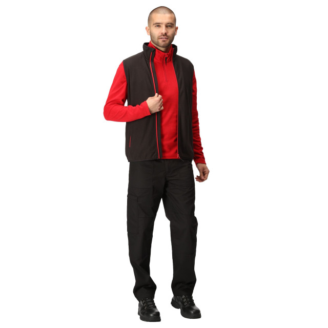 Regatta Heren navigate fleece gilet UTRG9725_blackclassicred large