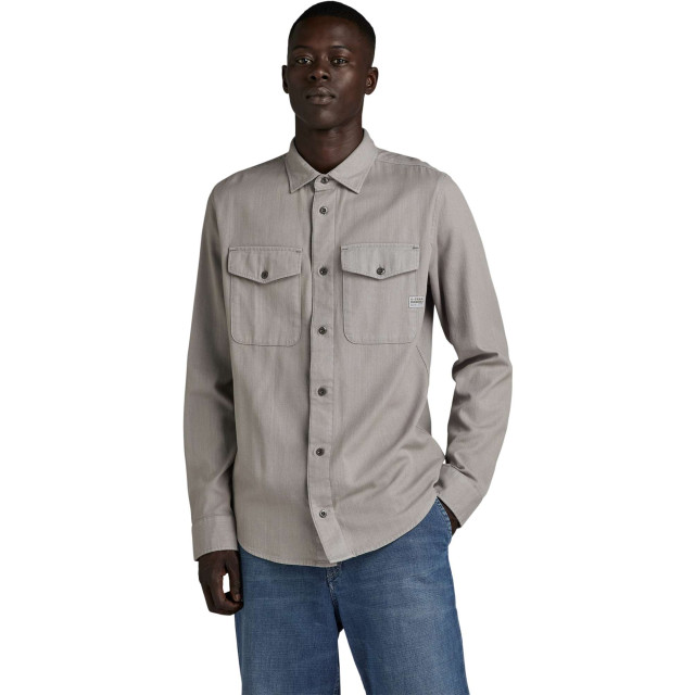 G-Star Marine slim shirt l\s grey D24963-D454-G493 large