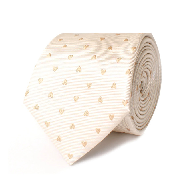 Tresanti Baptiste | geweven zijden stropdas met hartjes TRTIHA207-101 large