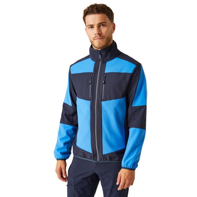 Regatta E-volve 2-laags soft shell-jack voor volwassenen UTRG9991_strongbluenavy large