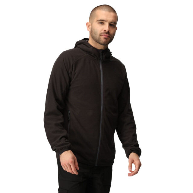 Regatta Heren navigate full zip fleecejack UTRG9711_blacksealgrey large
