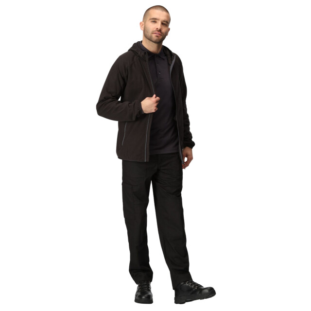Regatta Heren navigate full zip fleecejack UTRG9711_blacksealgrey large