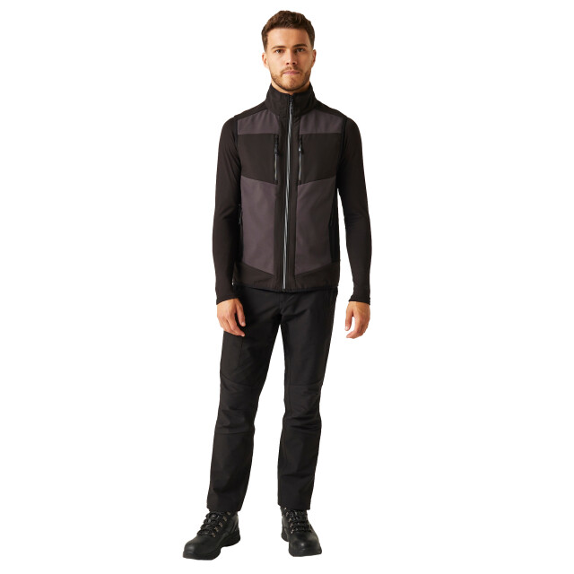 Regatta Heren e-volve colour block softshell bodywarmer UTRG9958_ashblack large
