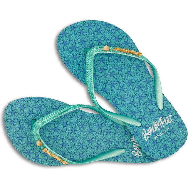 Beachyfeet Teenslipper dames - larimar Beachyfeet Teenslipper Dames - Blauw - Larimar large