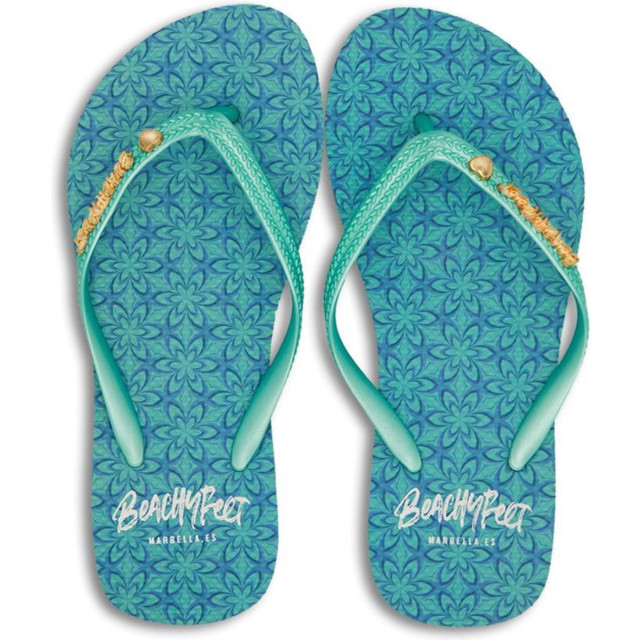 Beachyfeet Teenslipper dames - larimar Beachyfeet Teenslipper Dames - Blauw - Larimar large