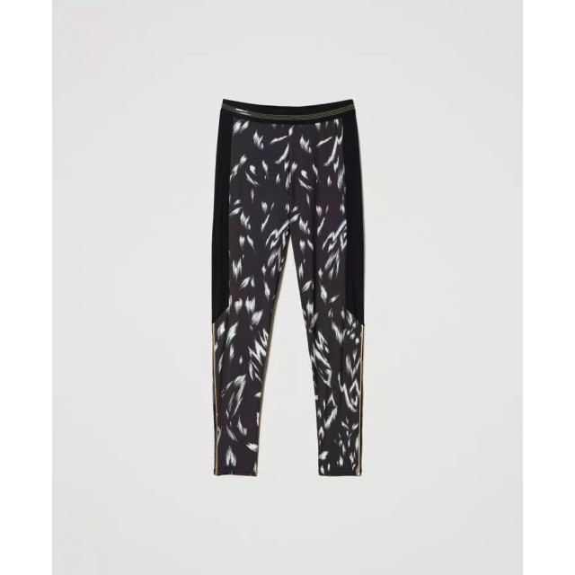 Twin-set Legging met print en kant 231LL2SBB large