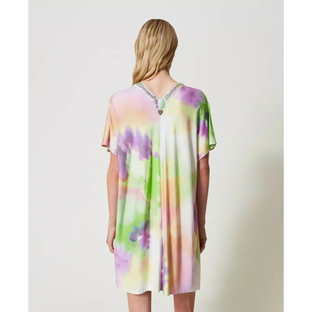 Twin-set Kaftan met tie-dye print en pailletten 241LB2KCC large