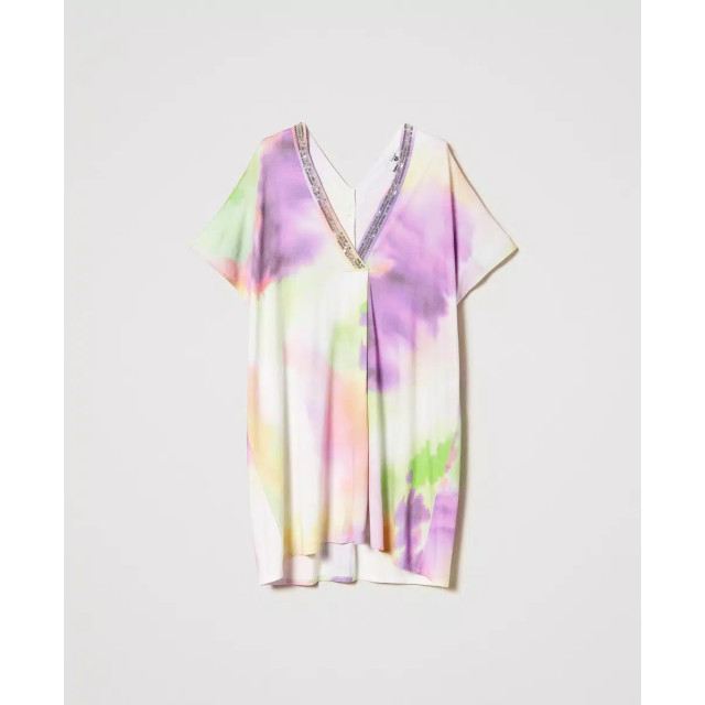 Twin-set Kaftan met tie-dye print en pailletten 241LB2KCC large