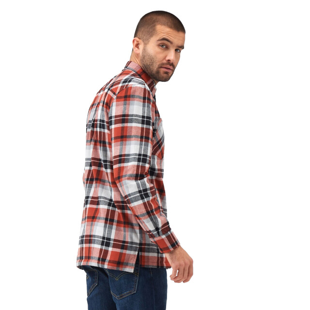 Regatta Heren thamos geruit overhemd met lange mouwen UTRG7040_burnthennastormgrey large