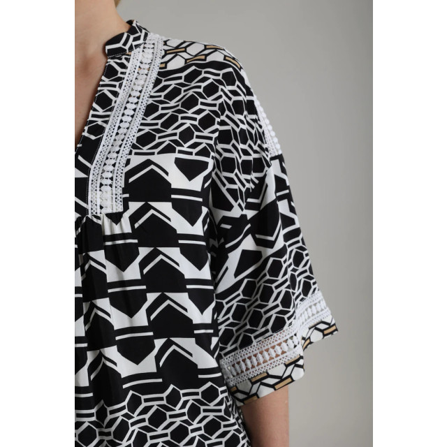 Nukus Nina blouse graphic black/white SS240466891 large