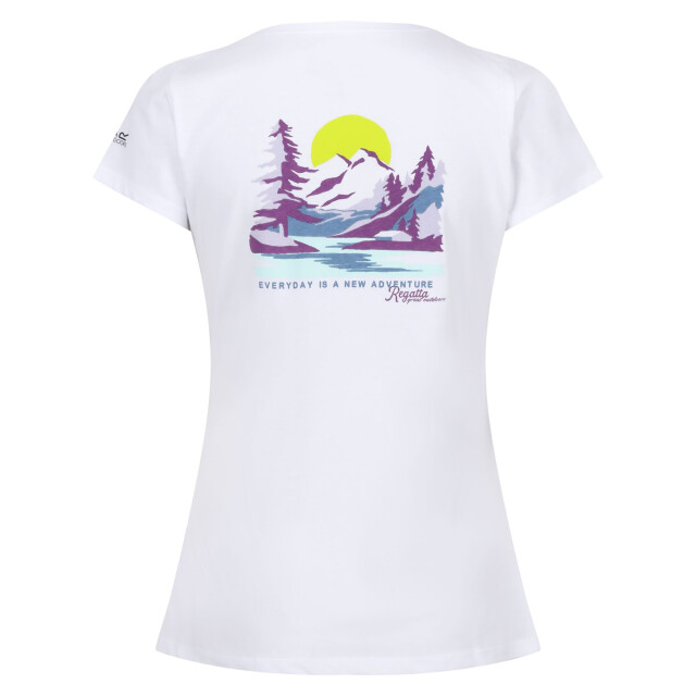 Regatta Dames breezed iv rug t-shirt met opdruk UTRG10098_white large