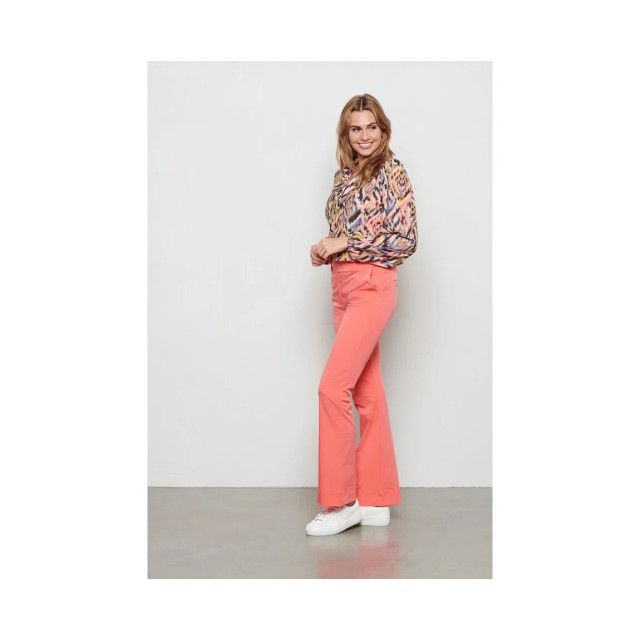 &Co Woman Broek penelope flare travel flamingo &Co woman broek Penelope Flare Travel Flamingo large