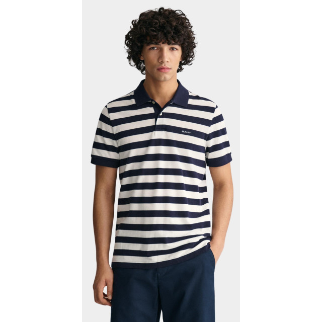 Gant Polo korte mouw stripe ss pique polo 2013040/433 181299 large