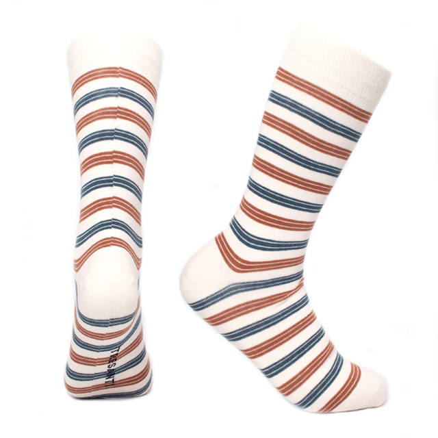 Tresanti Cassino | sock with irregular stripes | petrol TRSOIA117-807 large