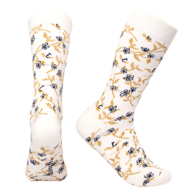 Tresanti Cuneo | socks with flowers | ivory TRSOIA114-102 large