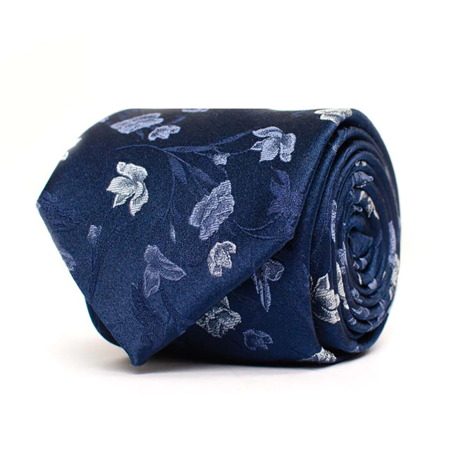 Tresanti Sunnie | woven silk tie floral | navy TRTIIA227-803 large